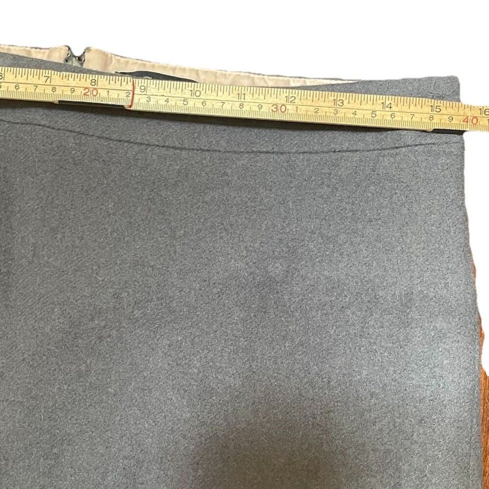 J Crew The Pencil Skirt 8 Charcoal Gray Lined Wool Blend Work Office Minimalist - Picture 7 of 9
